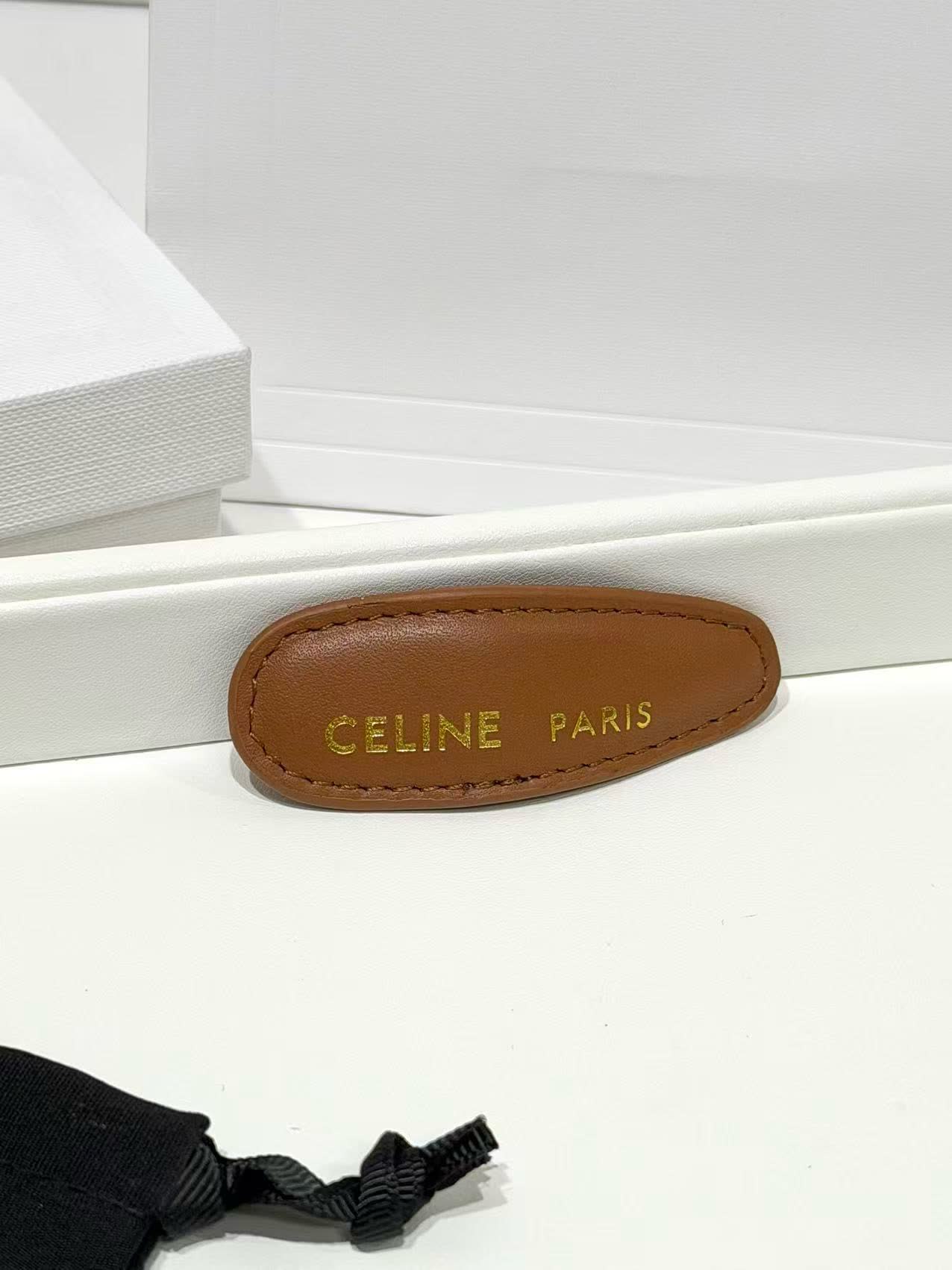 Celine Paris Leather Hair Clip